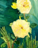 Yellow Roses, Oil on Canvas Board