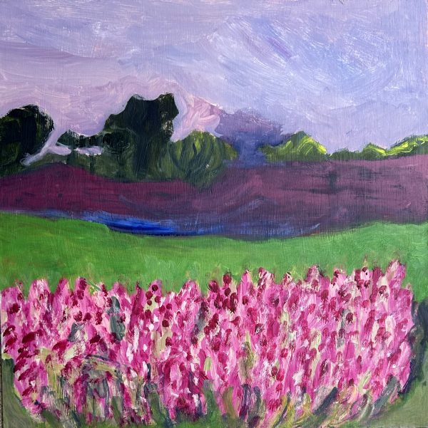 Yorkshire Dales III, Heather in Bloom
Mixed Media on MDF, 50 x 50cm.