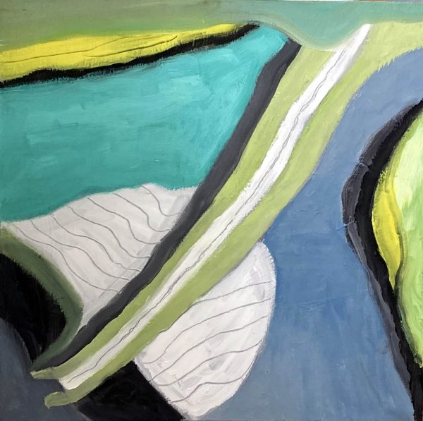 Spring Ascending, oil on deep edge canvas 60cm x 60cm Spring Ascending abstract