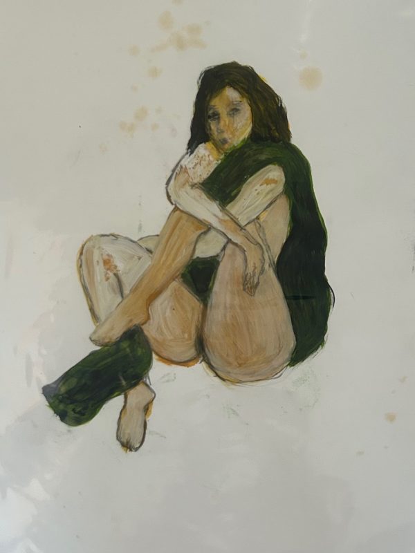 Attitude 2, mixed media painting on paper 60 x 42cm unframed Attitude 2 painting