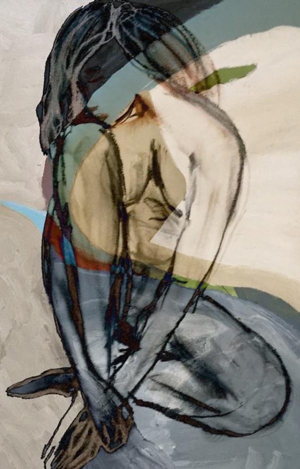 Melancholia, drawing painting and digital available as A4 or A3 print on Fine Art Paper or on canvas 2020 Melancholia painting