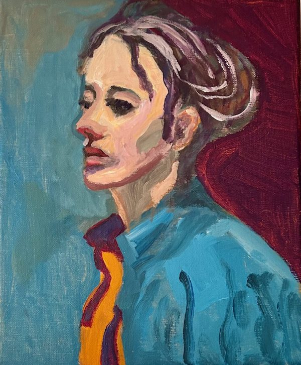 Portrait of an Unknown Woman II, acrylics on canvas 40 x 30cm Portrait of an Unknown Woman canvas