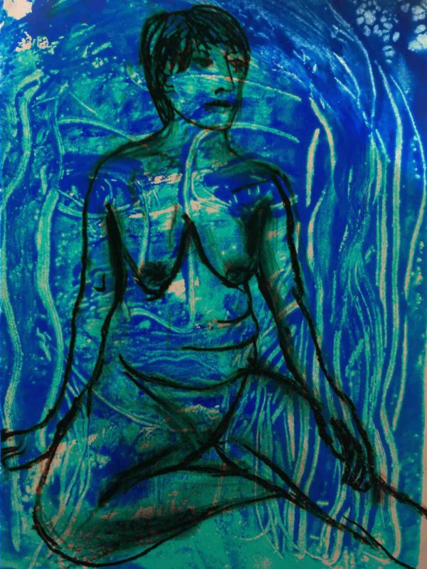 The Favourite, drawing, painting and digital on fine art paper, available as A4 or A3 print The Favourite drawing painting