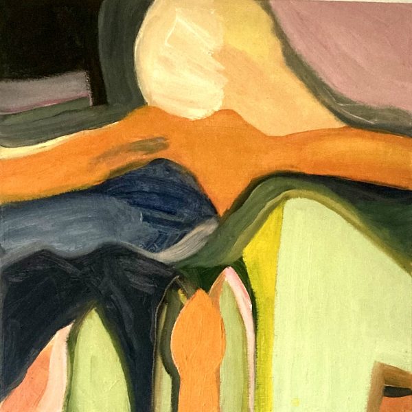 Abstract Fields and Trees II, oil on canvas 40 x 40cm Abstract Fields and Trees painting