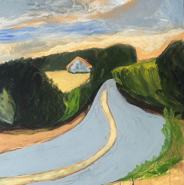 Fields of Gold, mixed media on MDF panel 60 x 60cm Fields of Gold painting