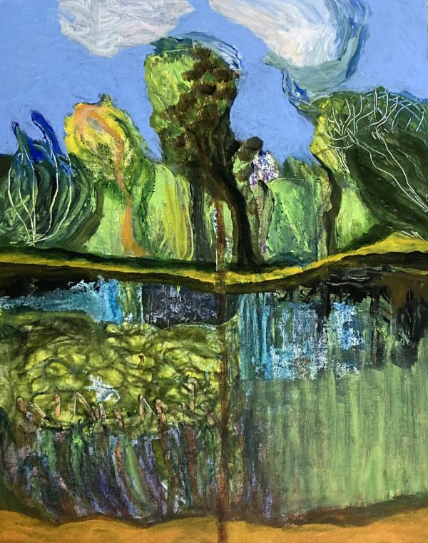 The secret lake 2, mixed media on canvas board 51 x 41cm The secret lake 2 painting