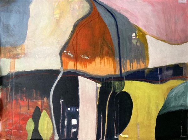 SOLD - What Lies Beneath, mixed media on canvas, unframed 90cm x 110cm What Lies Beneath painting